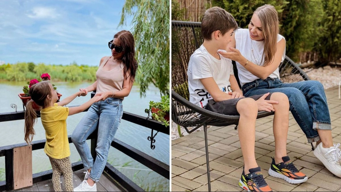 Copiii lui Jojo au crescut frumos, iar băiatul și-a întrecut mama în înălțime. Amândoi urmează cursuri de actorie