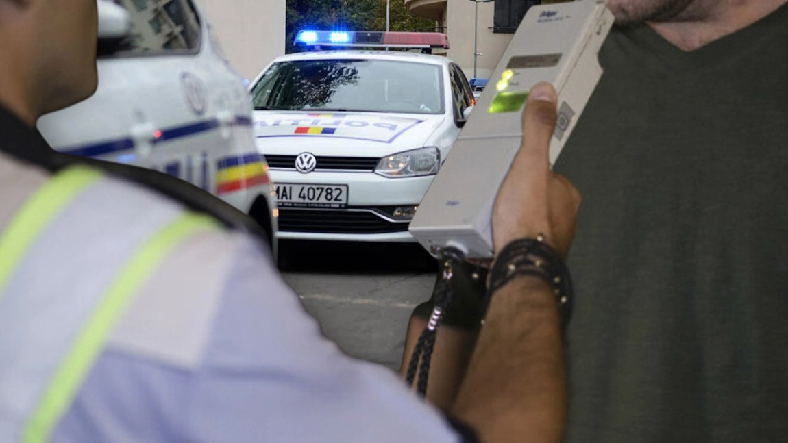 Un șofer i-a lăsat pe polițiști mască, după ce a suflat în aparatul alcooltest