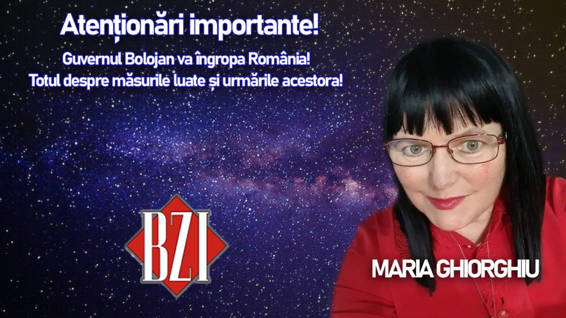 LIVE VIDEO - Atenționări importante de la Maria Ghiorghiu la BZI LIVE! Guvernul Bolojan va îngropa România! Totul despre măsurile luate și urmările acestora!