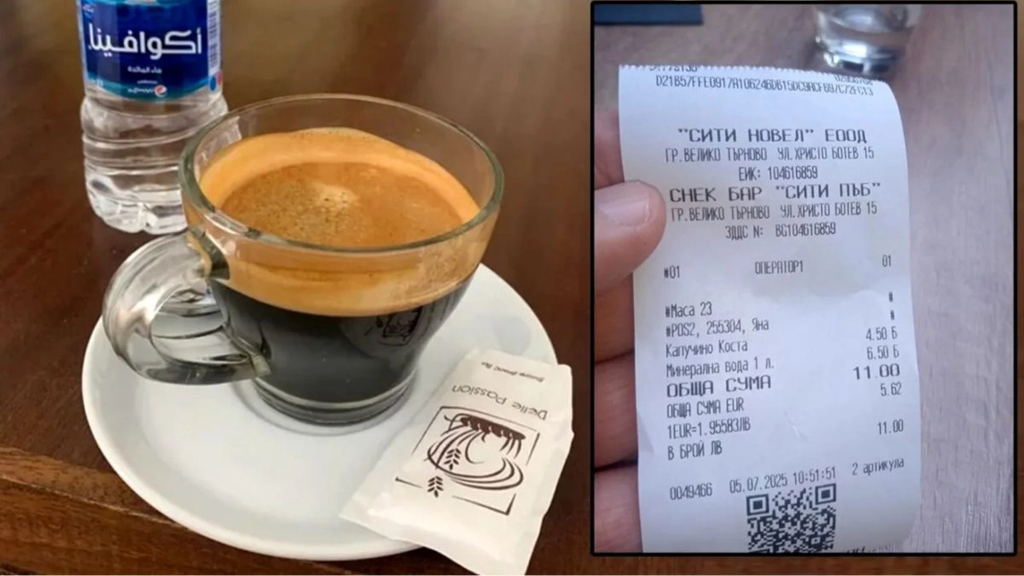 Preț de 5 stele plătit de un bărbat pentru o cafea și o apă în Bulgaria. Cum a fost păcălit Gigi din Giurgiu