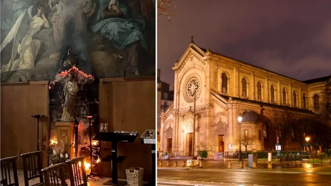 Un român, acuzat că a pus flăcările pe Notre-Dame des Champs! Ce au surprins camerele de luat vederi