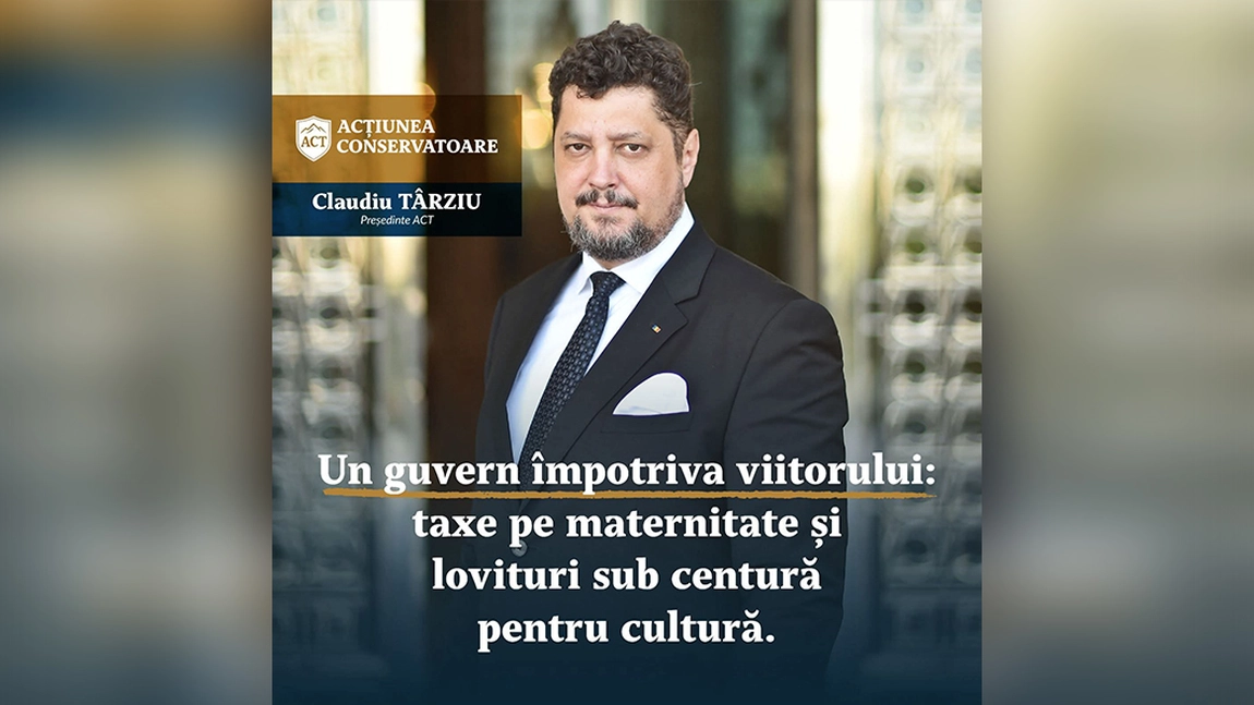 Claudiu Târziu, președinte Partidul Acțiunea Conservatoare și membru ECR, denunță noile măsuri fiscale ale Guvernului Bolojan
