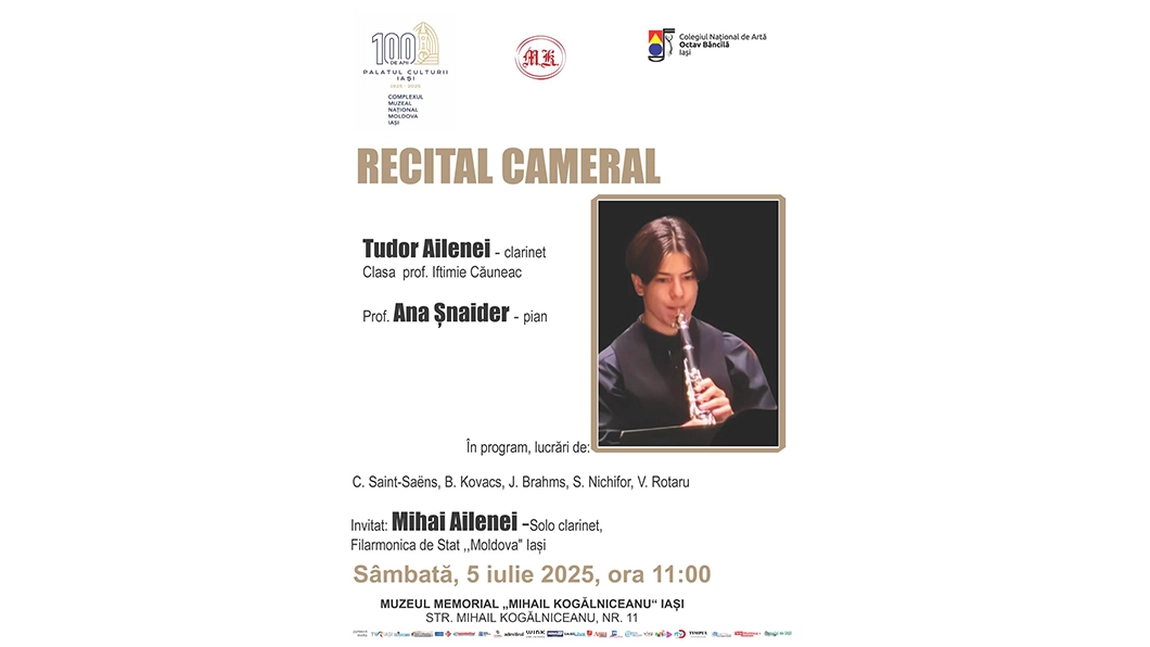 Recital cameral la Muzeul Memorial „Mihail Kogălniceanu” Iași