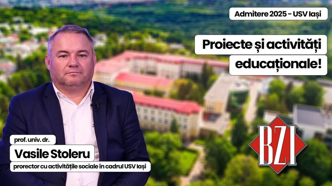 LIVE VIDEO - Top Academic în Studioul BZI LIVE alături de un invitat special, prof. univ. dr. Vasile Stoleru, prorector cu activitățile sociale în cadrul USV Iași! De la Admiterea 2025, proiecte și perspective academice la parteneriatul cu studenții, burse, competiții sportive