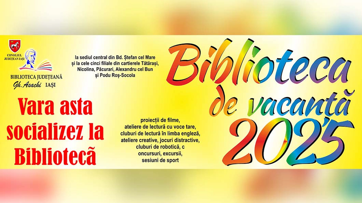 Vara asta socializez la Bibliotecă! Programul activităților recreative programate în luna august