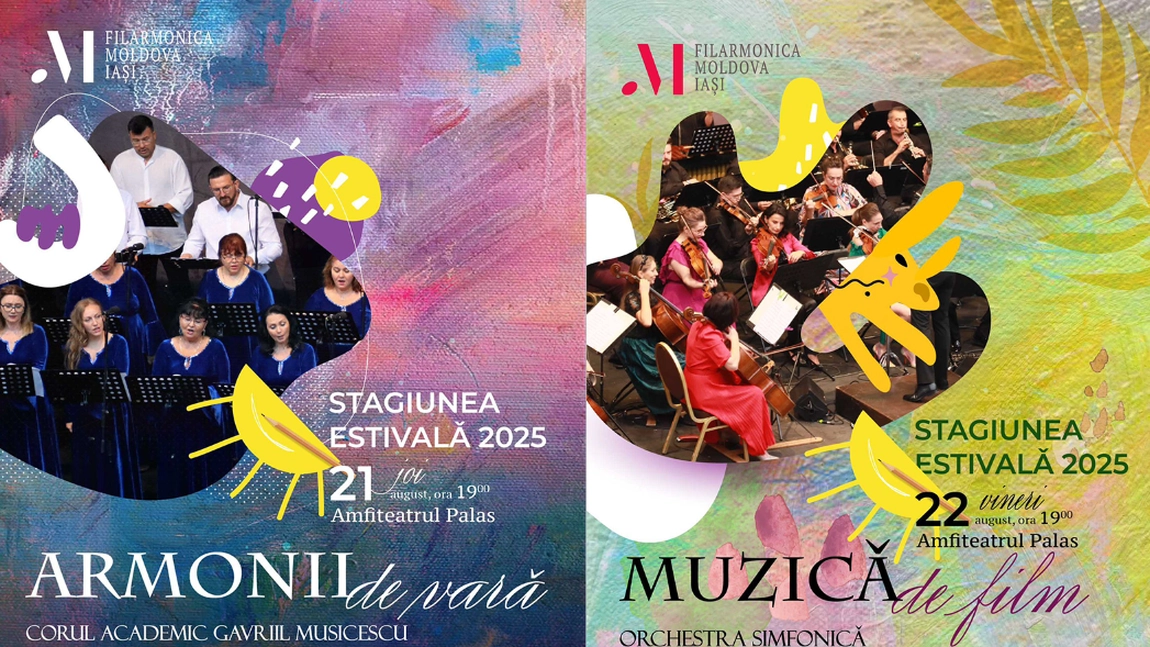 Vara muzicii continuă la Iași! Filarmonica MOLDOVA te invită la două concerte spectaculoase în Amfiteatrul Palas