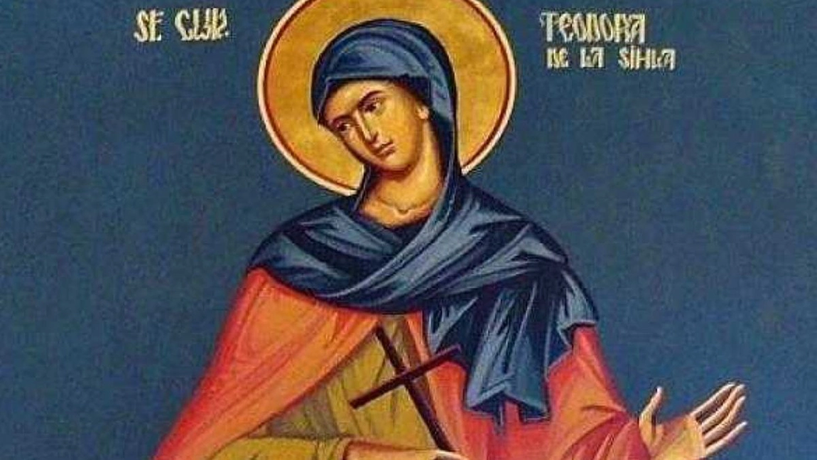 Românii Onorează Azi pe Sfânta Teodora de la Sihla din Calendarul cu Cruce Albastră!
