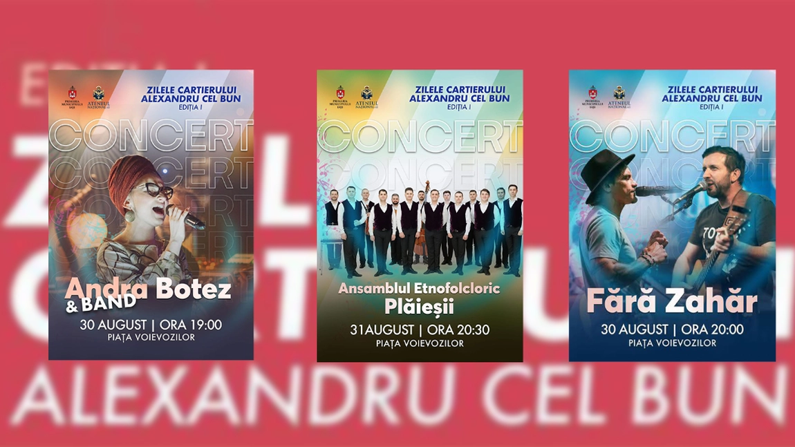 Iașiul se transformă în scenă de festival! Două zile de magie, teatru și concerte gratuite în Alexandru cel Bun