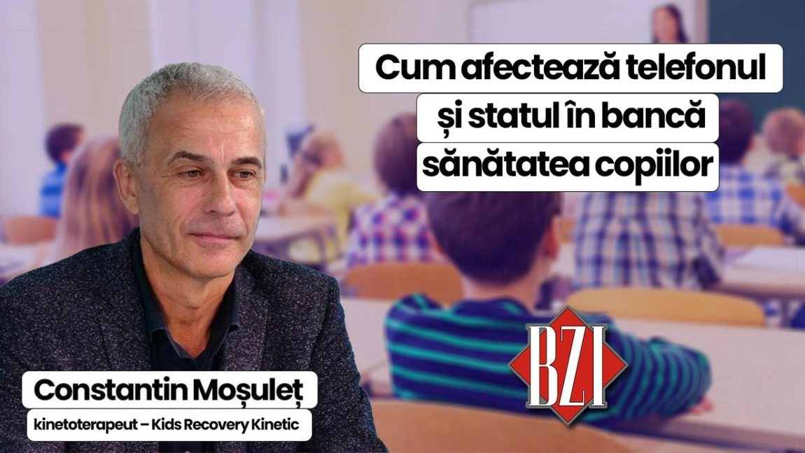LIVE VIDEO - Cum afectează telefonul și statul în bancă sănătatea copiilor, aflăm la emisiunea de sănătate BZI LIVE de la invitatul Constantin Moșuleț, kinetoterapeut la Kids Recovery Kinetic