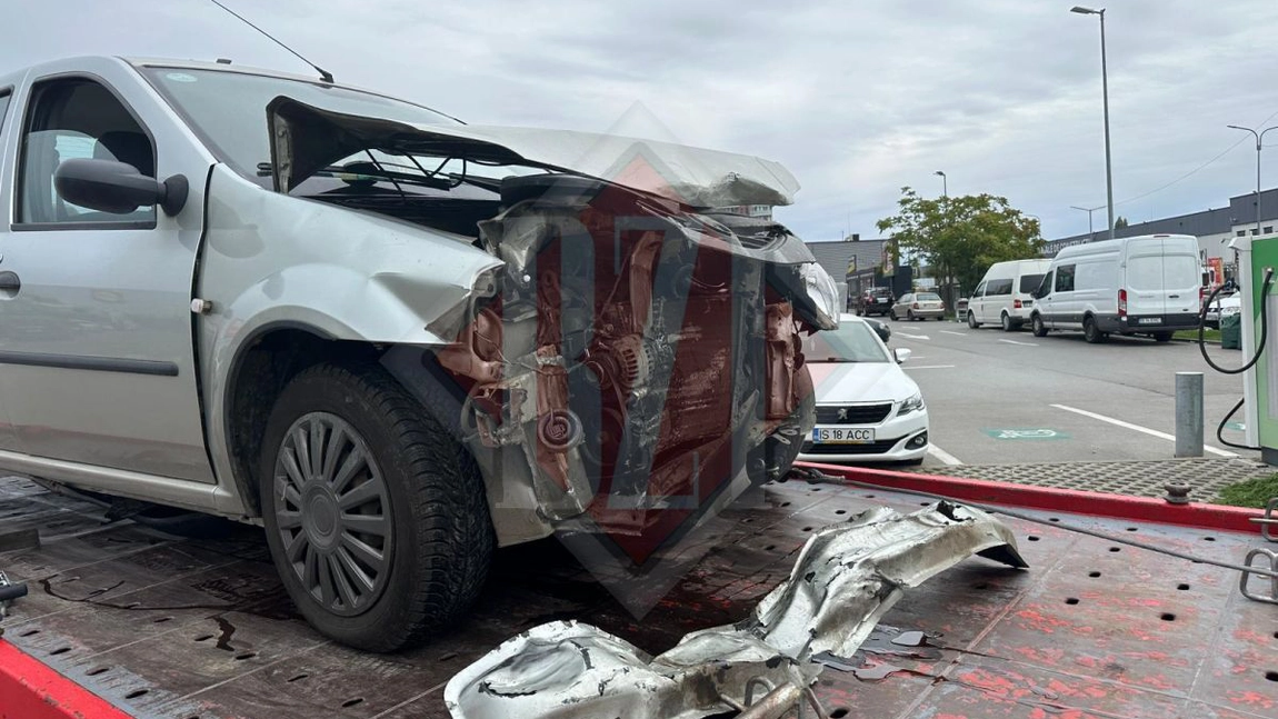 Accident rutier în Tudor Vladimirescu! Două vehicule au intrat în coliziune - UPDATE