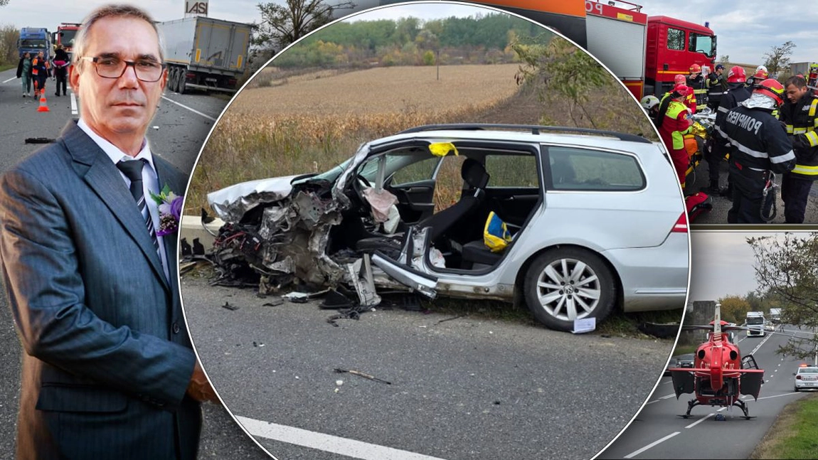 El este șoferul care a intrat cu autoturismul în plin într-un TIR, pe drumul morții, la Iași. Ar fi încercat să se sinucidă, dar purta centura de siguranță