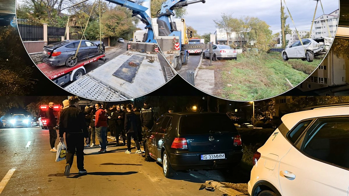 El este tânărul care a „zburat” cu BMW-ul în râul Nicolina, după ce a acroșat 6 autoturisme. Le-ar fi spus polițiștilor că a fugit de frică. Iată ce sancțiuni a primit