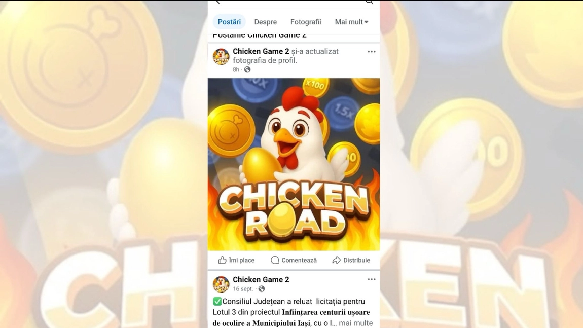 Pagina Facebook a Consiliului Județean Iași compromisă și redenumită în Chicken Game 2