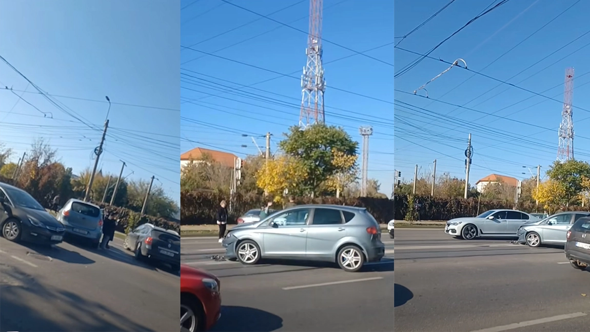 Accident rutier pe strada Silvestru! Un șofer nu a acordat prioritate și a provocat o coliziune