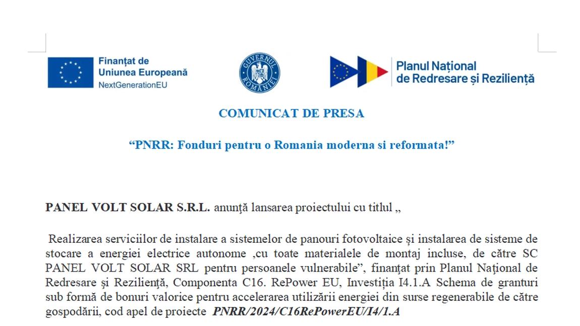 Lansarea proiectului 