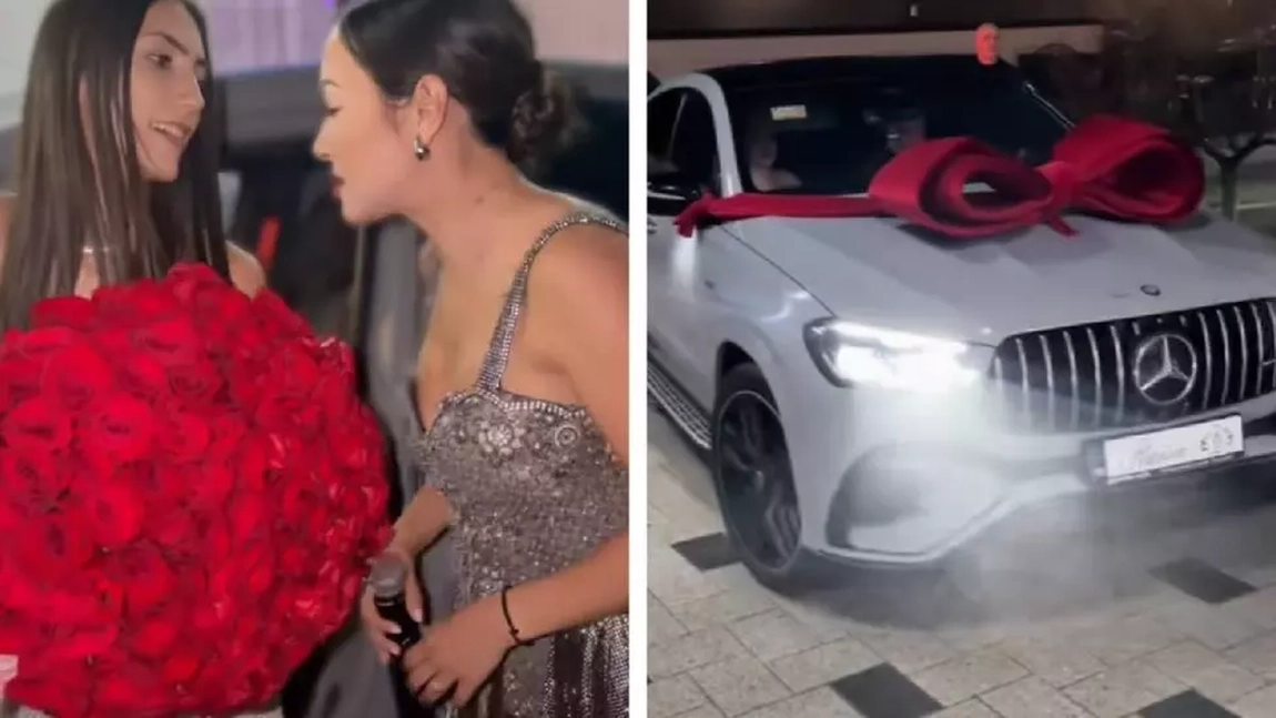 Fiica unui primar din Argeș, cadou de lux la majorat: un Mercedes de 150.000 de euro, adus de Vlăduța Lupău și Bogdan de la Ploiești
