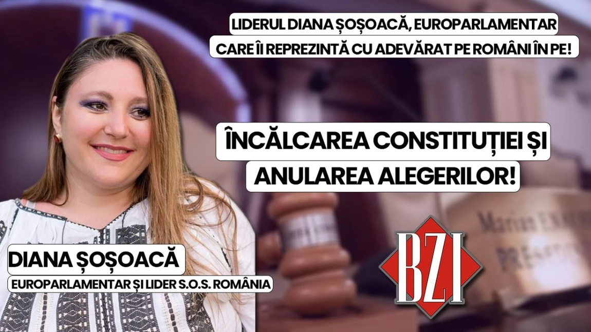 LIVE VIDEO - Emisiune specială BZI LIVE alături de Diana Șoșoacă, președinte Partidului S.O.S. România