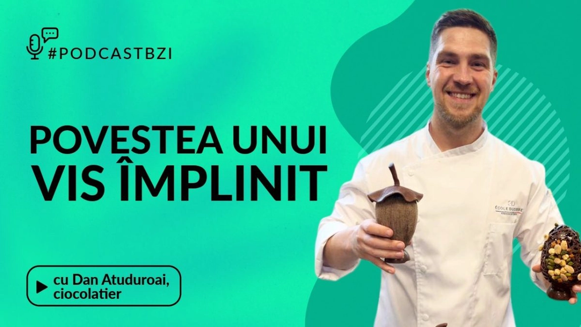 LIVE VIDEO - Povestea unui vis împlinit. Dan Atuduroai, singurul ciocolatier român absolvent al prestigioasei École Ducasse din Franța vine în platoul #PodcastBZI