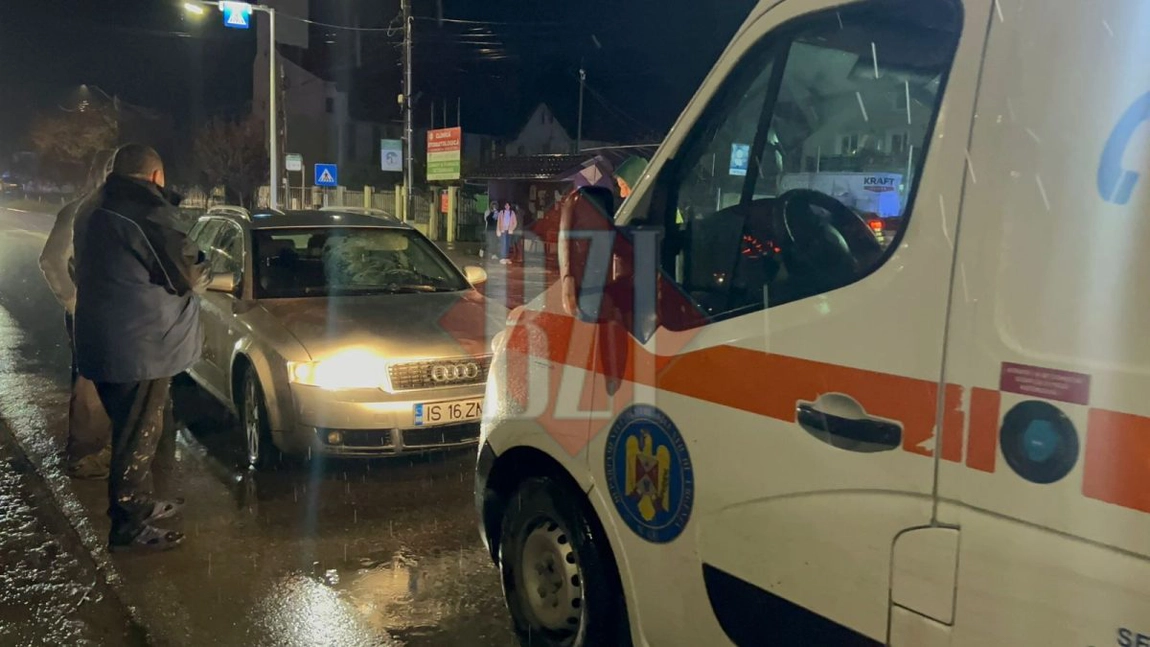 Accident rutier la Iași. O adolescentă, lovită pe trecerea de pietoni din Tomești - UPDATE