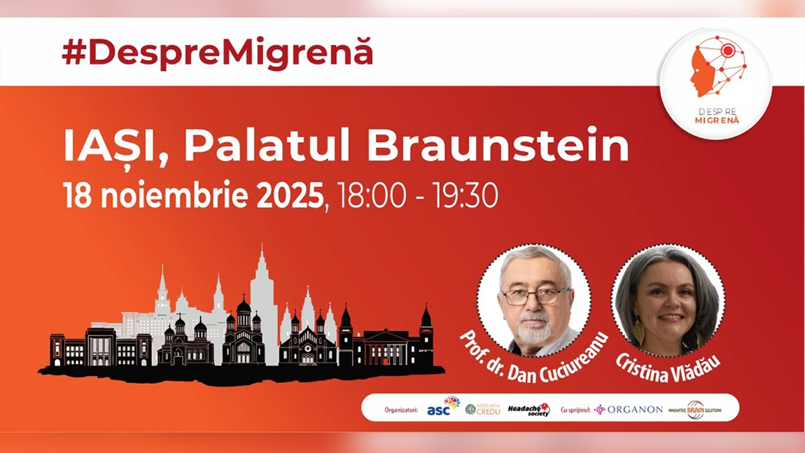 Eveniment dedicat migrenei și sănătății creierului, la Iași