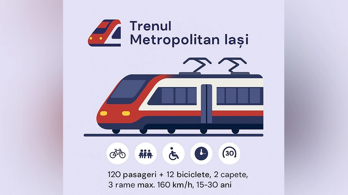 Iașul avansează proiectul Trenului Metropolitan! Primăria lansează consultarea de piață pentru achiziția trenurilor EMU și B-EMU
