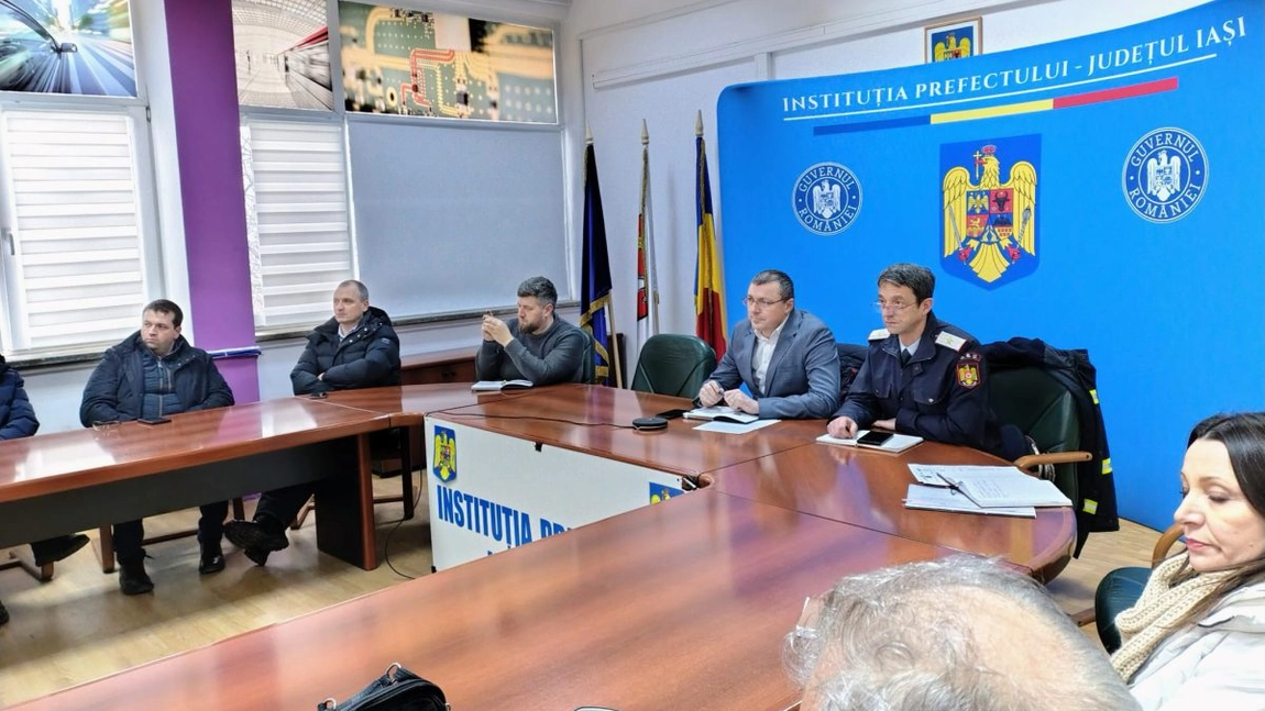 Autoritățile din Iași, în videoconferință cu structurile centrale pentru coordonarea măsurilor în contextul avertizărilor meteo