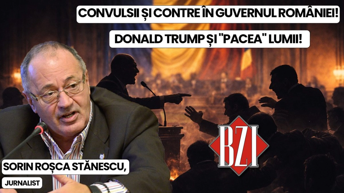 Analiza, la BZI LIVE, a celor mai importante subiecte naționale și internaționale alături de invitatul special permanent, nașul presei din România, senior-jurnalistul Sorin Roșca Stănescu