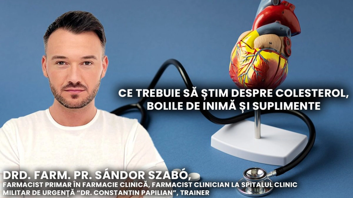 LIVE VIDEO - Inima sub lupă: colesterolul, suplimentele și stilul de viață care ne pot salva sănătatea la emisiunea de sănătate BZI LIVE, împreună cu invitatul dr. farmacist primar Șandor Szabo, farmacist clinician la Spitalul Clinic Militar de Urgență din Cluj-Napoca