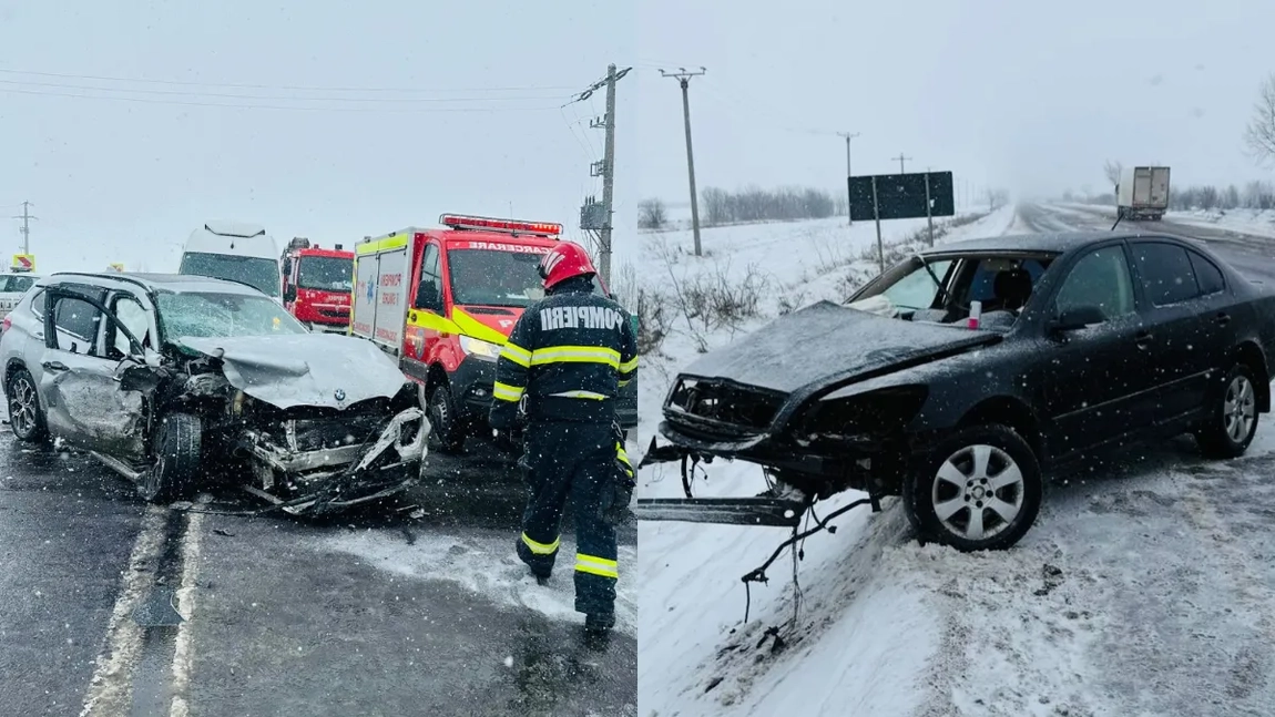 Accident grav pe DN5, în Giurgiu! Două femei rănite, transportate de urgență la spital