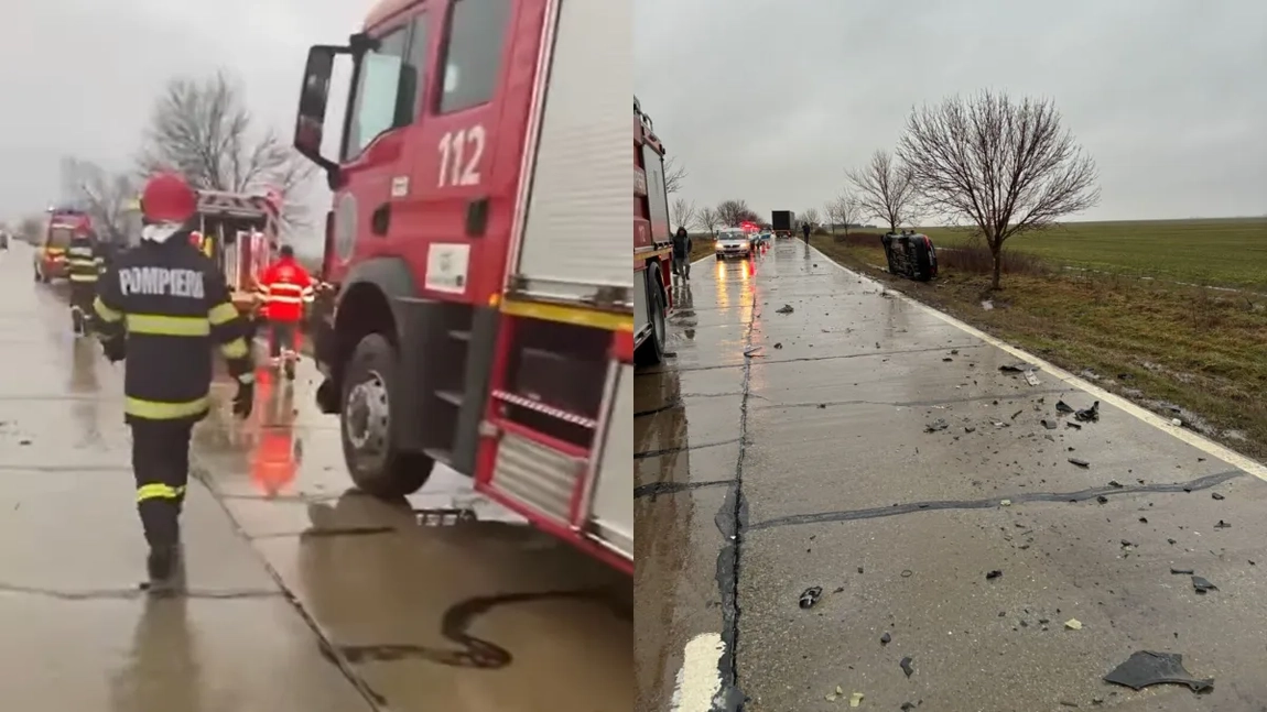 Accident mortal pe DN 65C, în județul Dolj! O persoană a murit, patru răniți transportați de urgență la spital