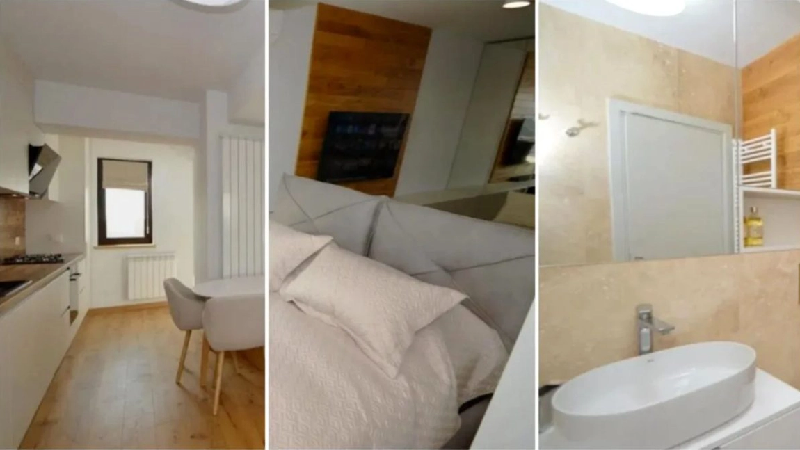 Garsoniera de 40 mp din București care se închiriază cu 800 de euro pe lună. Cu ce dotări de lux se laudă proprietarul