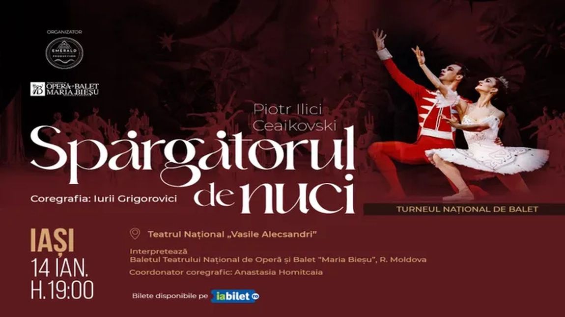 Spărgătorul de Nuci – capodoperă a baletului clasic, la Teatrul Național ”Vasile Alecsandri” Iași