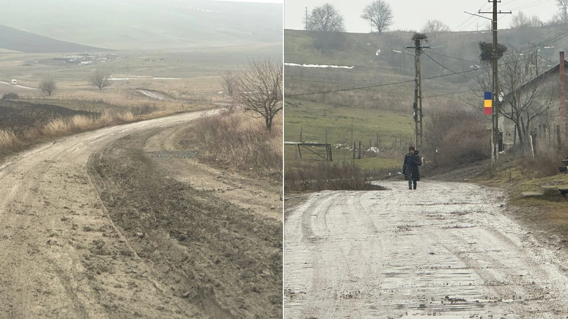 Un ieșean a fost amendat din cauza mocirlei de pe drumurile din Rediu! Grigore Bălănescu dă vina pe primărie!