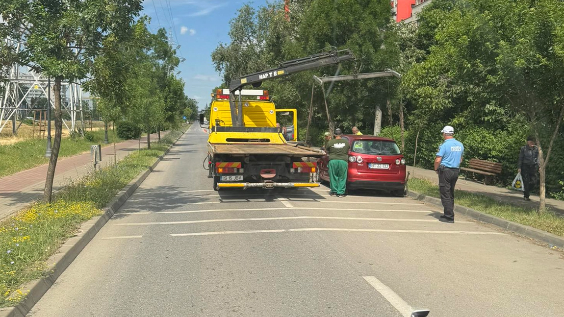 Șoferii care parchează pe Splai Bahlui vor fi amendați de polițiștii locali din Iași