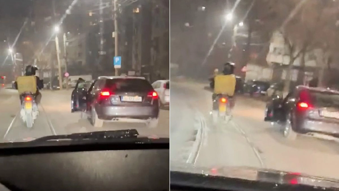 Șoferul care a șicanat un curier de la Glovo riscă să fie acuzat de tentativă de omor. Polițiștii rutieri au început să facă verificări