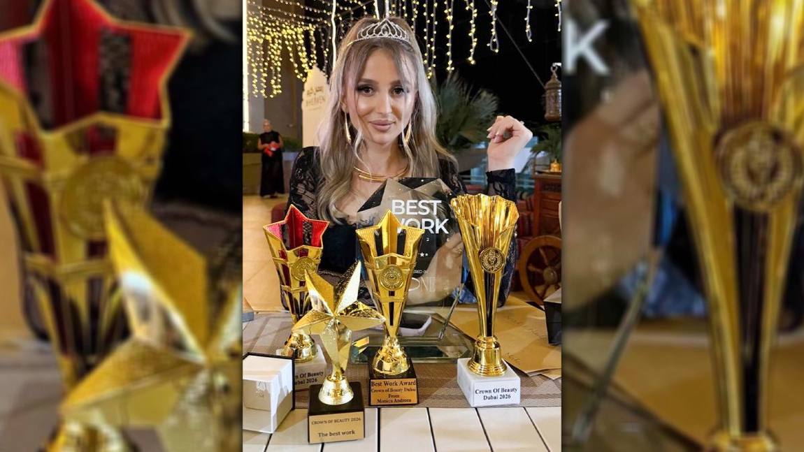 Daniela Ioniță, o tânără manichiuristă din Iași, a fost premiată la Gala Internațională „Crown of Beauty” de la Dubai. „Am avut cea mai bună lucrare”