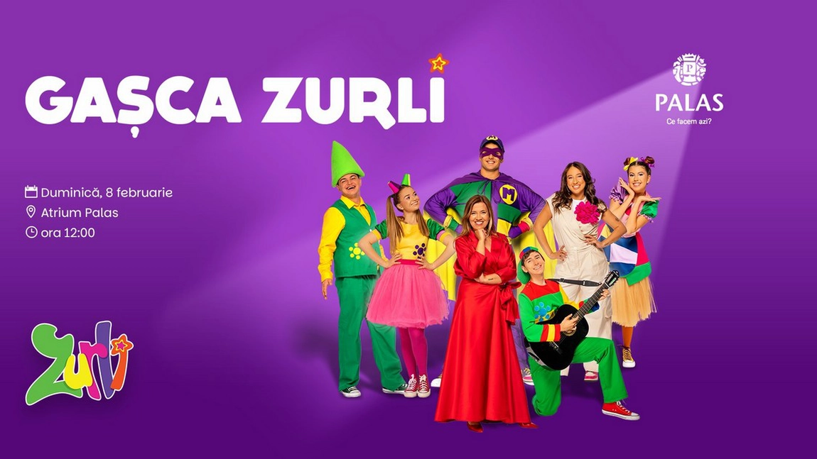 Spectacol gratuit susținut de Gașca Zurli, la Palas Iași, în acest weekend