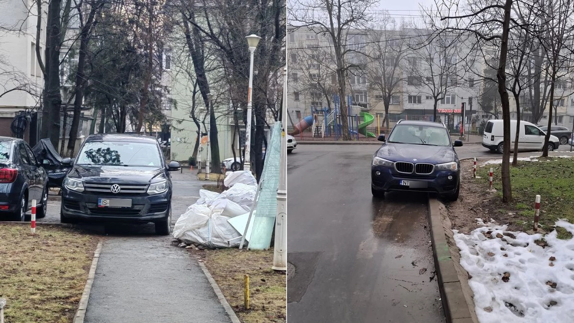 Spațiile verzi din Iași sunt distruse din cauza mașinilor parcate neregulamentar. În fiecare cartier au fost reclamate probleme