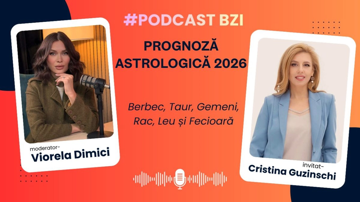 LIVE VIDEO - Cristina Guzinschi, astrolog, psiholog clinician și psiholog analitic. Prognoză astrologică 2026: Berbec, Taur, Gemeni, Rac, Leu și Fecioară