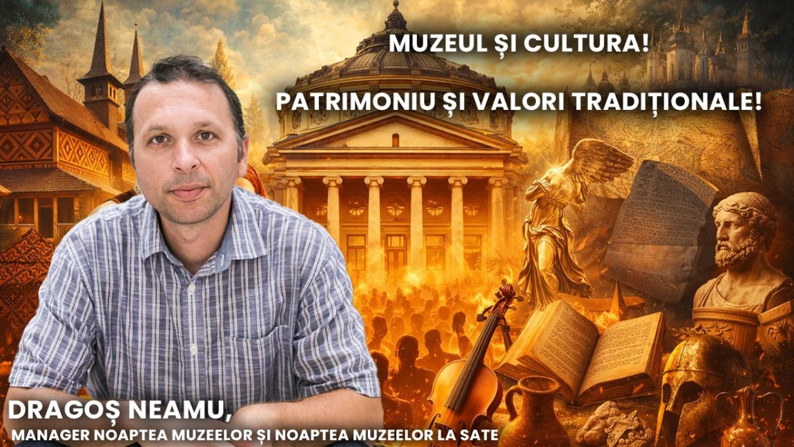Ediție BZI LIVE culturală cu un invitat aparte, Dragoș Neamu, manager proiectul cultural Noaptea Muzeelor respectiv Noaptea Muzeelor la Sate