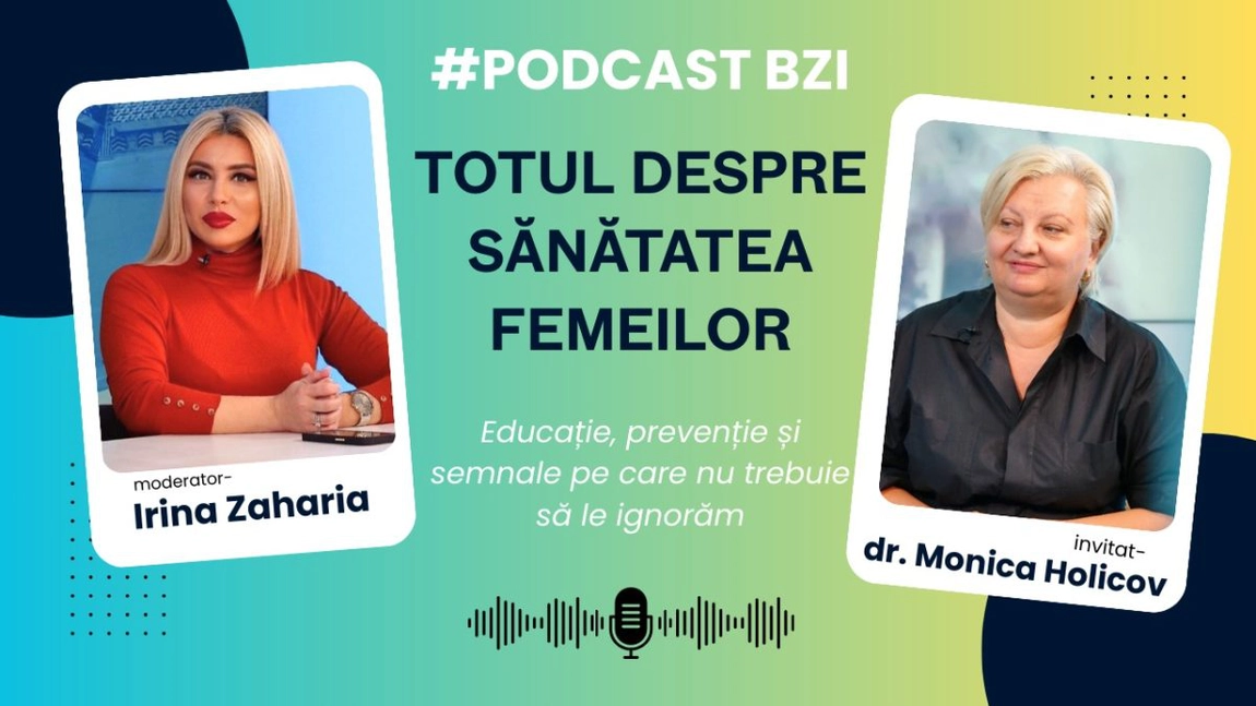 #PodcastBZI vine cu o temă legată de sănătatea femeii fără tabu, educație, prevenție și semnale pe care nu trebuie să le ignorăm. Un podcast dedicat educației pentru sănătatea femeii. Dr. Monica Holicov, medic obstetrică-ginecologie, vine în platoul BZI