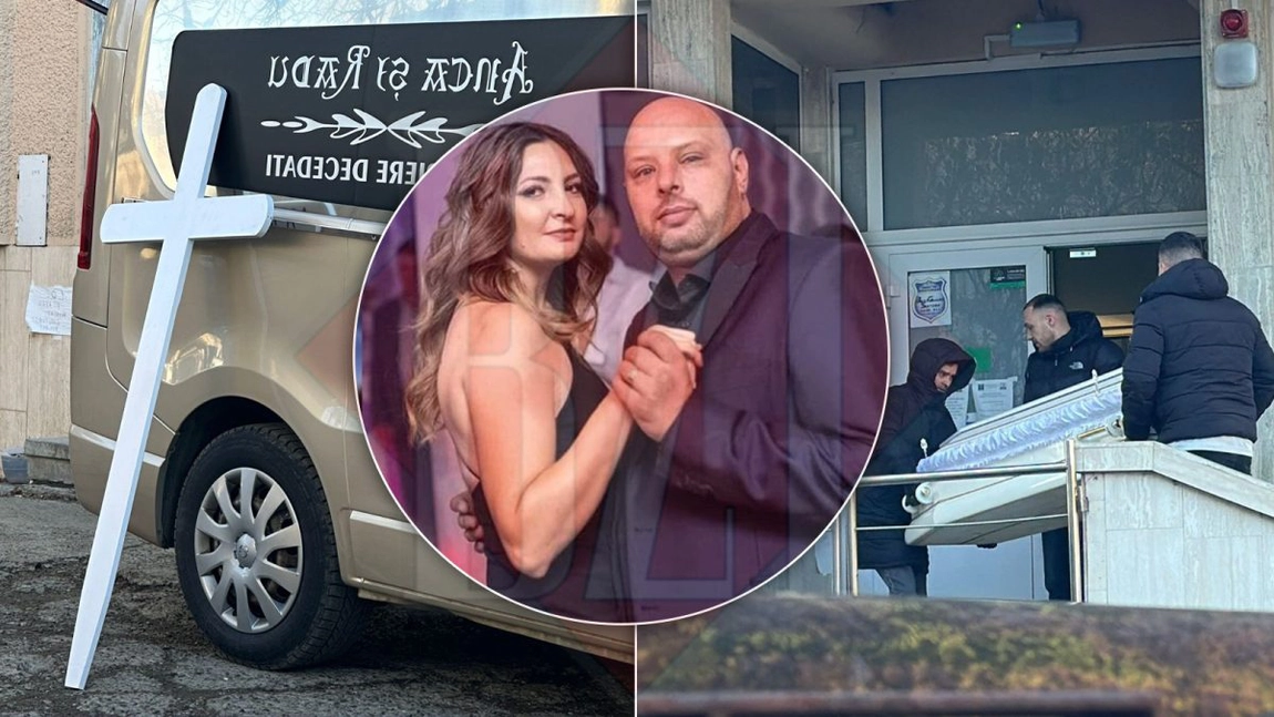 Imagini dramatice surprinse la IML Iași. Trupul afaceristului din Vaslui și al soției sale au fost depuse în sicrie aurite. Bebelușul celor doi a fost așezat în brațele tinerei. Toți s-au stins în accidentul cumplit de la Ciortești - EXCLUSIV