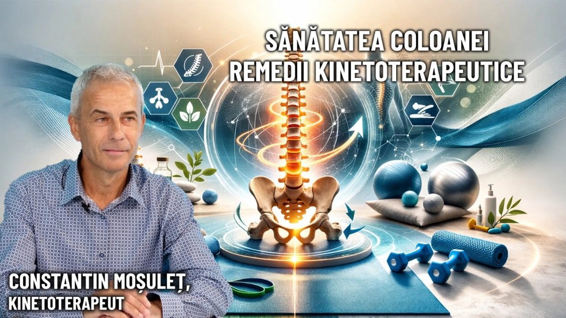 Sănătatea coloanei vertebrale, în prim-plan la BZI LIVE. Când ajută kinetoterapia și când este necesară operația, aflăm de la invitatul Constantin Moșuleț, kinetoterapeut