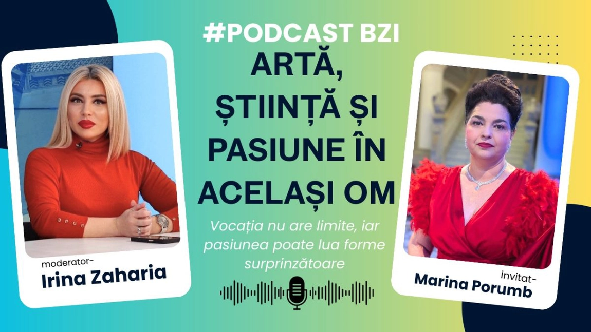 LIVE VIDEO - Artă, știință și pasiune în același om, Marina Porumb, invitata #PodcastBZI
