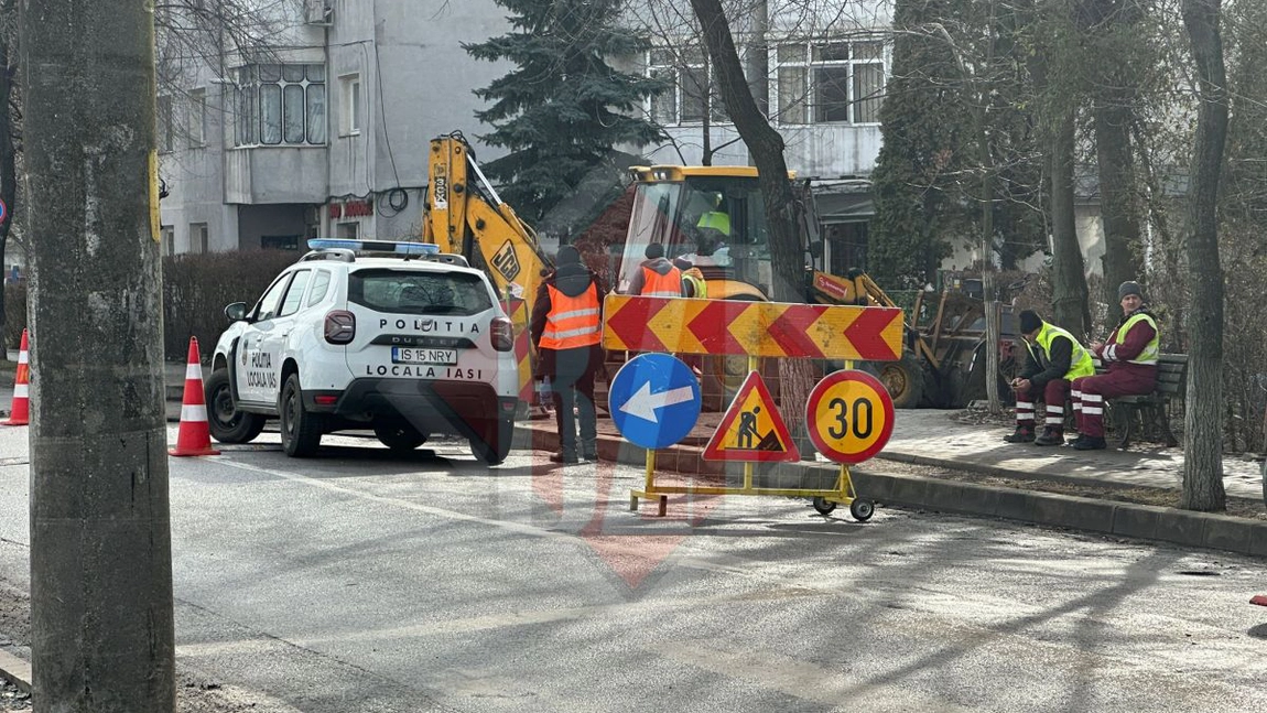 Circulație restricționată pe Șoseaua Națională în cartierul Alexandru cel Bun - VIDEO