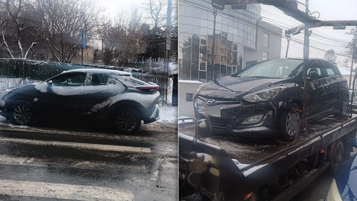 Intersecție din Iași, blocată de mașinile studenților. Chiar și polițiștii au rămas uimiți când au văzut autoturismele