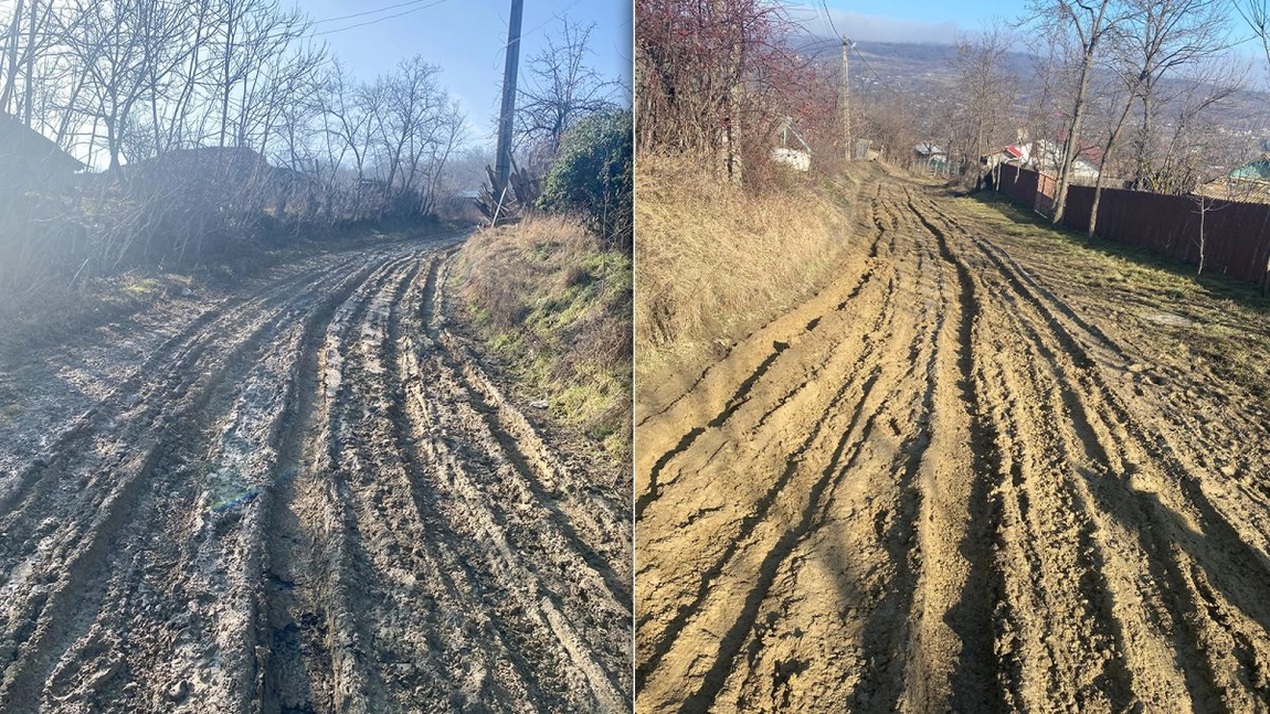 Dezastru în Răducăneni! Drumurile pline de glod au blocat oamenii în case. Primarul Răducu Balint: „Este plin de noroi ca peste tot. Nu se poate circula, știu”
