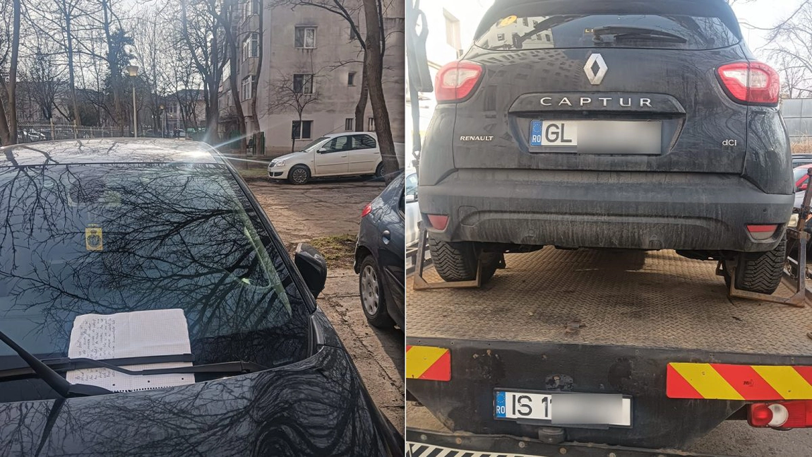 Un șofer din Galați s-a ales cu amendă după ce a fost „pedepsit” de locuitorii de pe aleea Decebal din Iași. Ce mesaj i-au lăsat oamenii în parbriz