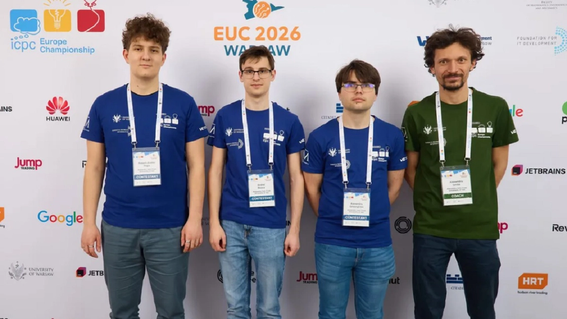 Trei studenți ieșeni au devenit campioni europeni la programare. Echipa s-a calificat în marea finală din Dubai
