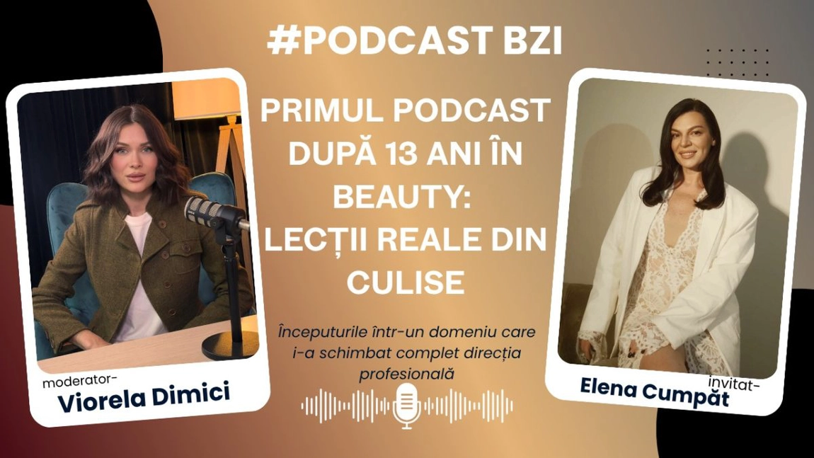 LIVE VIDEO - Elena Cumpăt, make-up artist, primul podcast, după 13 ani în beauty: lecții reale din culise